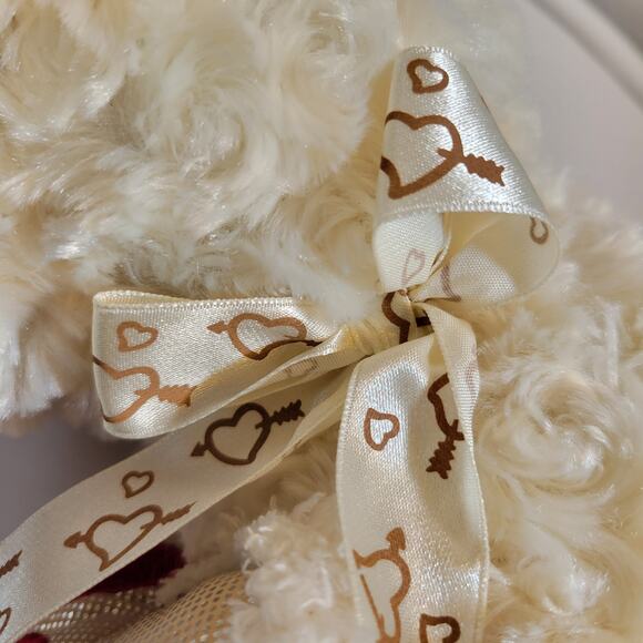 DanDee Plush Cream Puppy Dog 10" Love Heart Valentine's Stuffed Animal - Picture 15 of 16